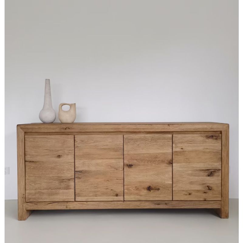 Discover our Reclaimed Oak Sideboard with 4 doors, blending rustic charm and modern elegance. Perfect for any living space or dining room decor.
