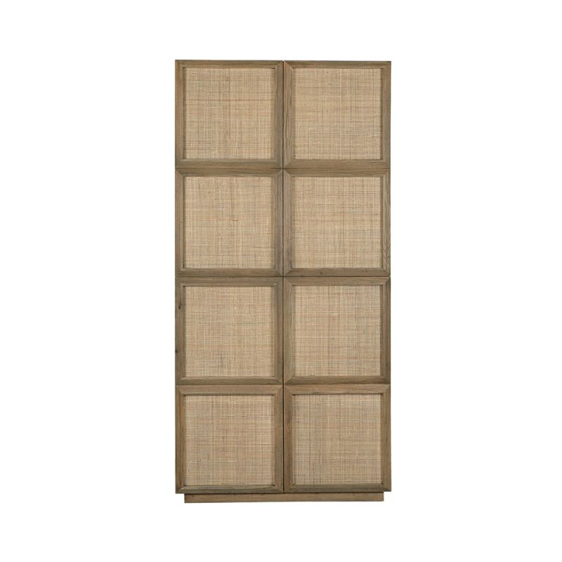 large natural oak and rattan cane work wardrobe 