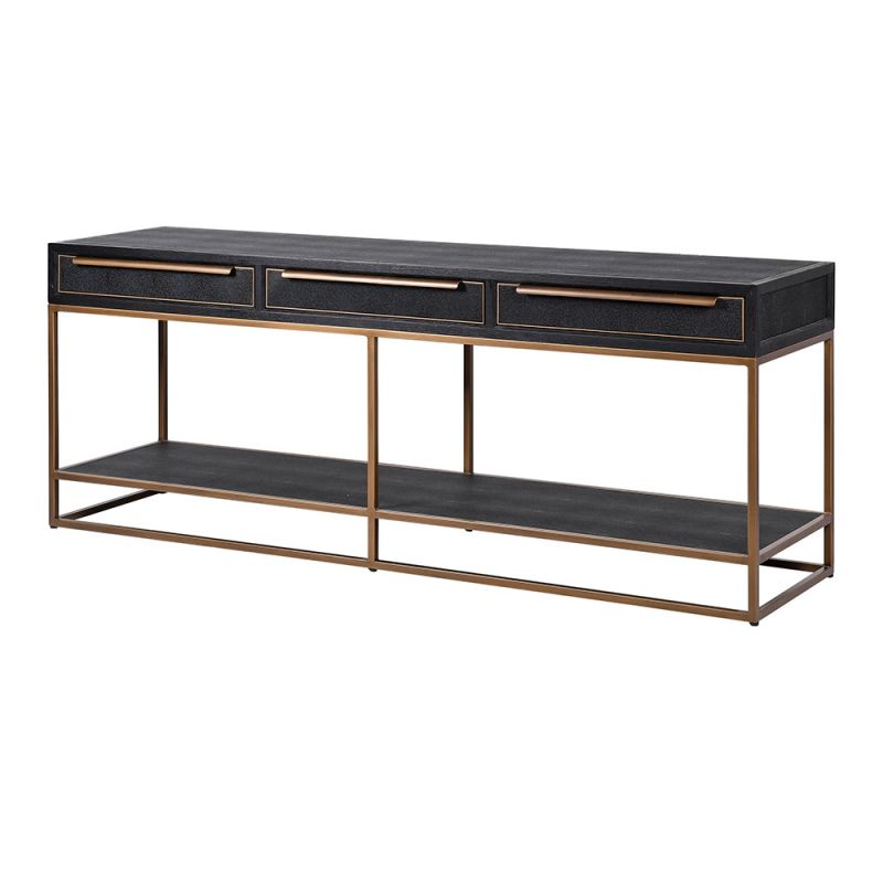 Auric Noir Console Table