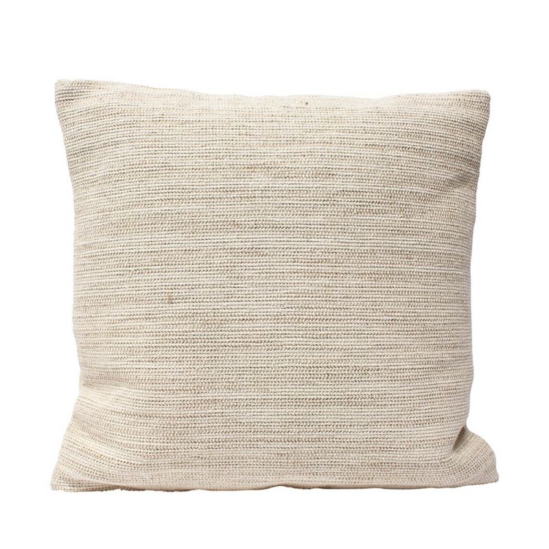 chunky textured cushion in cream finish