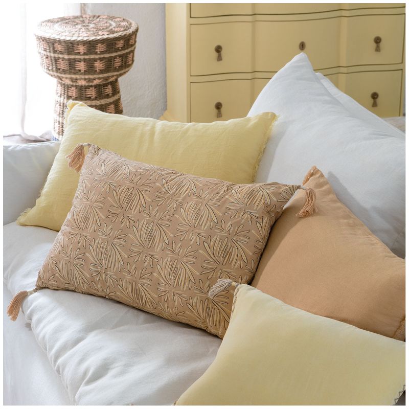 Chloe Cushion - Pastel Yellow - Rectangular