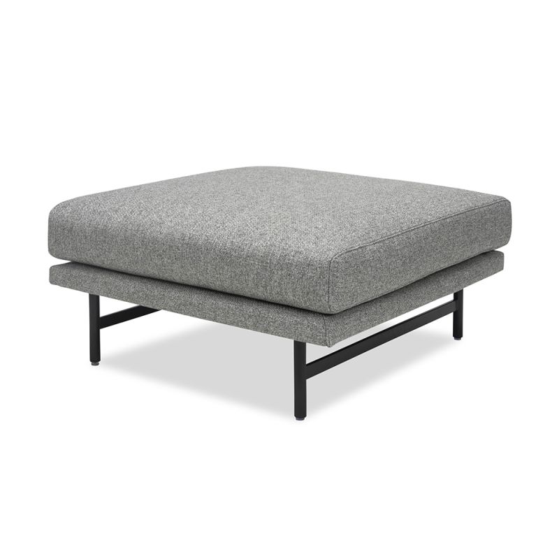 A sophisticated bench by Liang & Eimil with a gorgeous grey upholstery