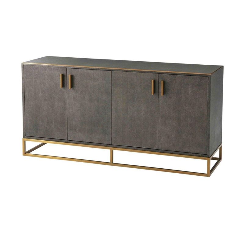 Stunning shagreen effect sideboard with brass accents