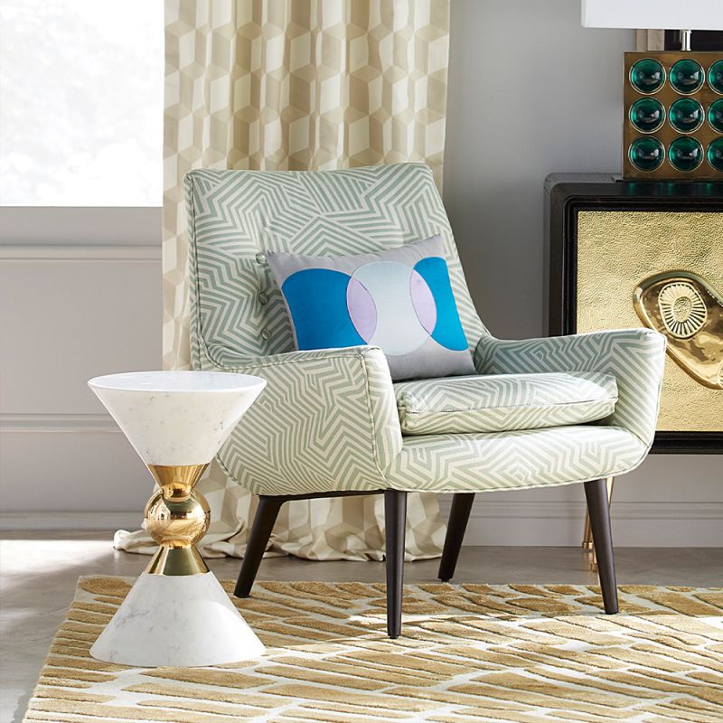 glamorous marble and brass accent table