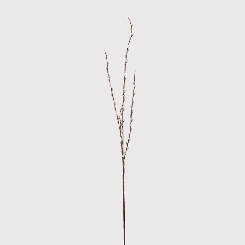 delicate sprig of artificial pussy willow