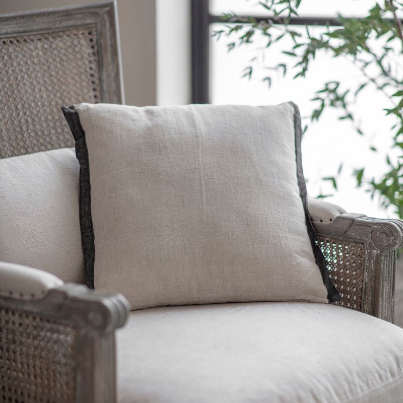 Whispering Linen Cushion - Black