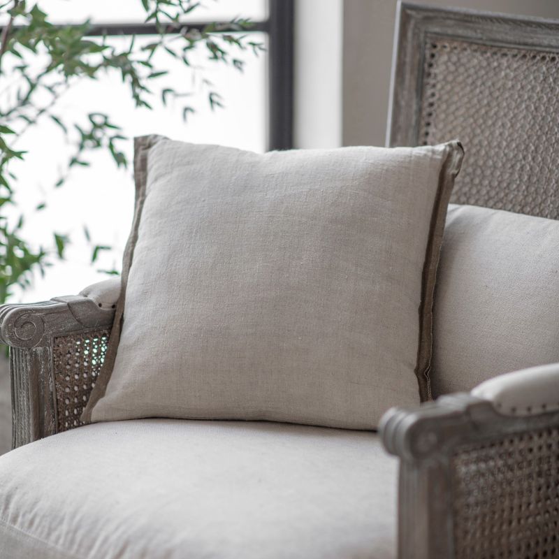 Whispering Linen Cushion - Olive