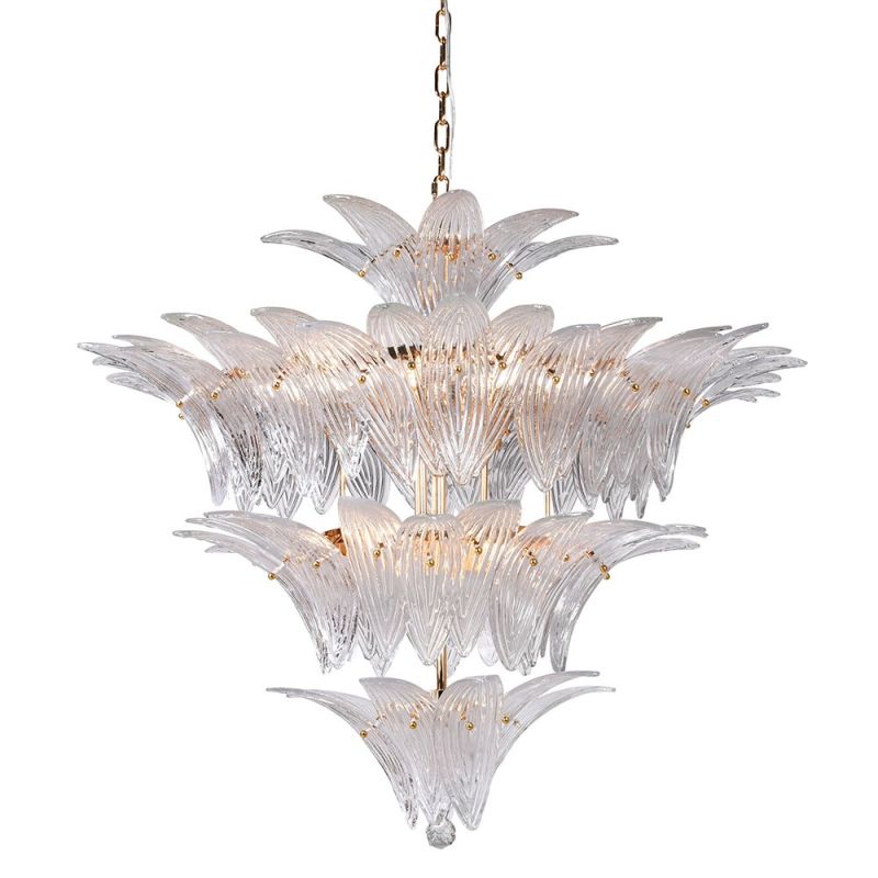 Glamorous chandelier with stunning clear glass design.