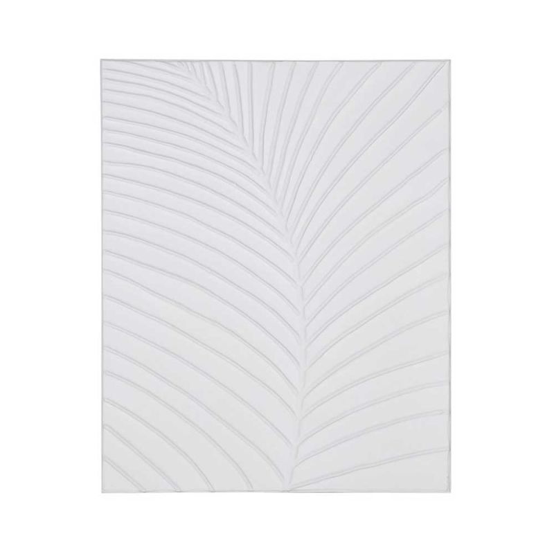 White palm design wall art with minimalist appeal