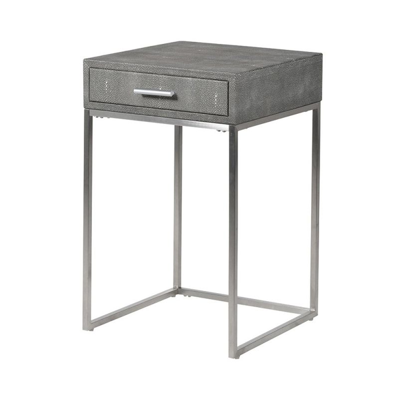 Shagreen Side Table with Drawer
