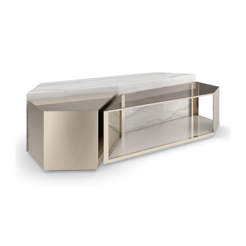 Discover the Refraction Coffee Table by Caracole, a stunning blend of modern design and functionality, perfect for elevating any living space.