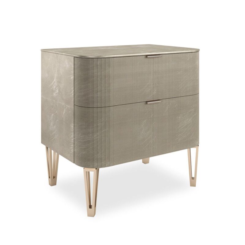Odette 2 Drawer Bedside Table - Oracle - Small