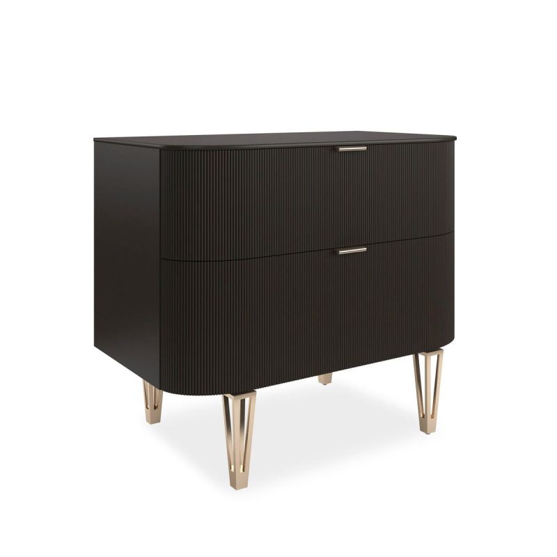 Odette Bedside Table - Chocolate