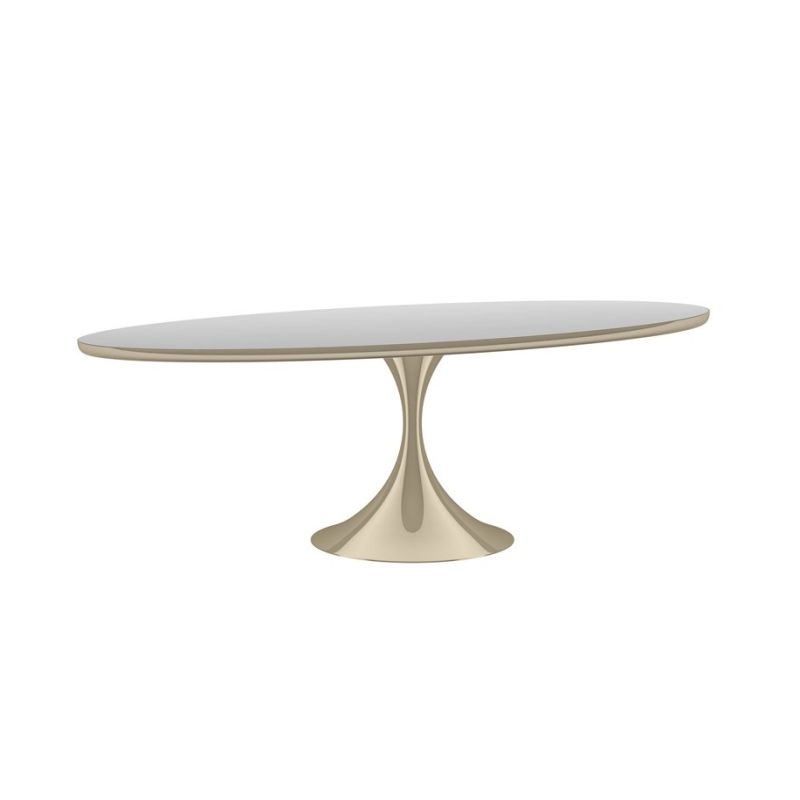 Elevate your dining space with the Semper Oval Dining Table in Gold. Measuring 244 cm, it combines elegance with functionality for unforgettable gatherings.