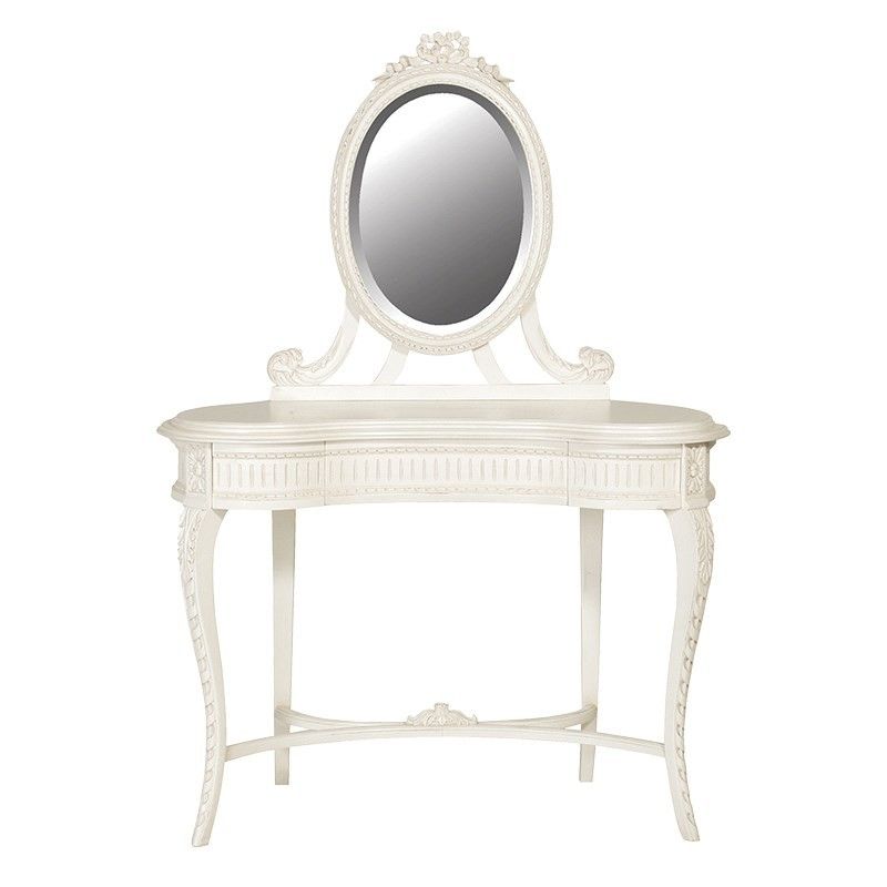Classical White Carved Melissa Dressing Table