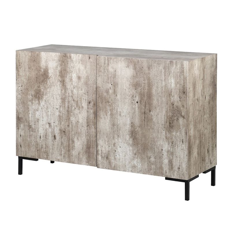 Concrete-like two door cabinet