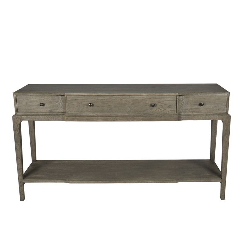 natural greyed oak console table 