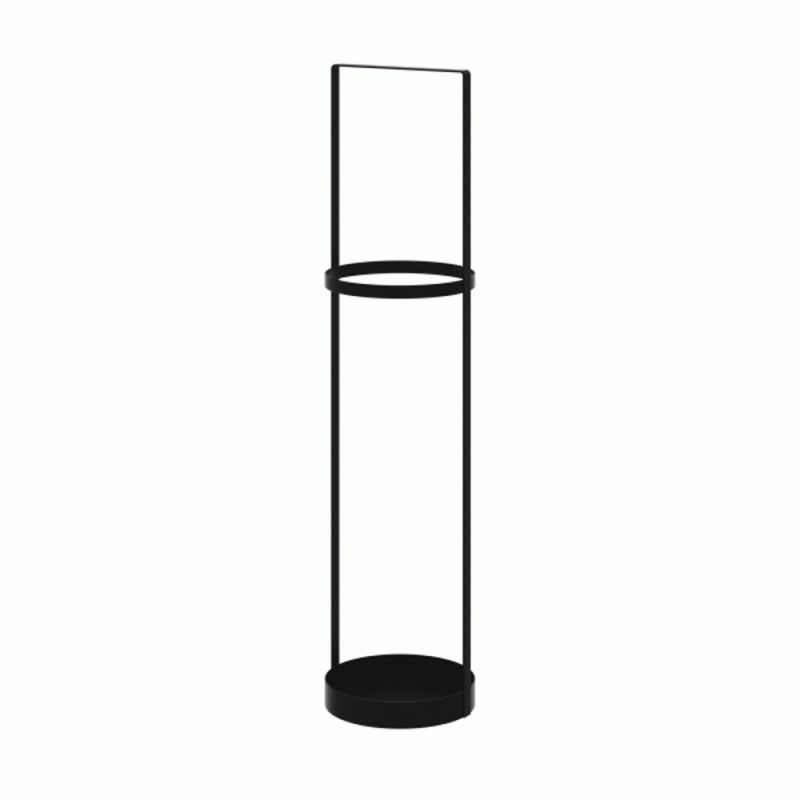 Black metal umbrella stand