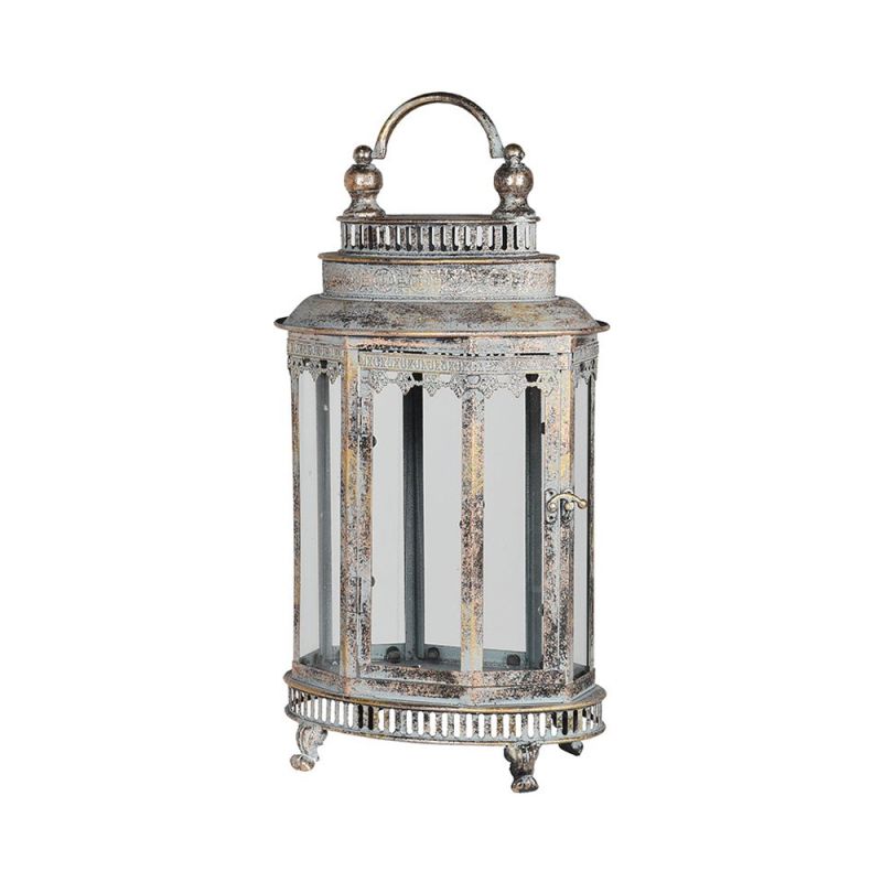 Distressed and antique finish small sized lantern