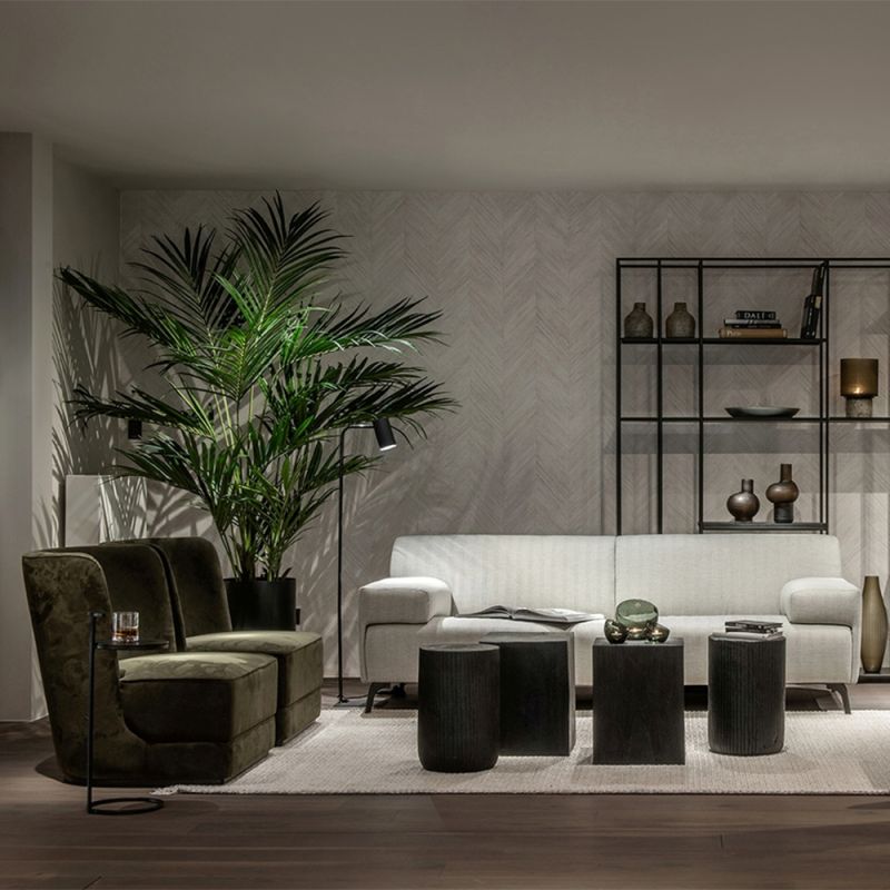 A luxury lounge chair by Dome Deco with a sophisticated bespoke upholstery