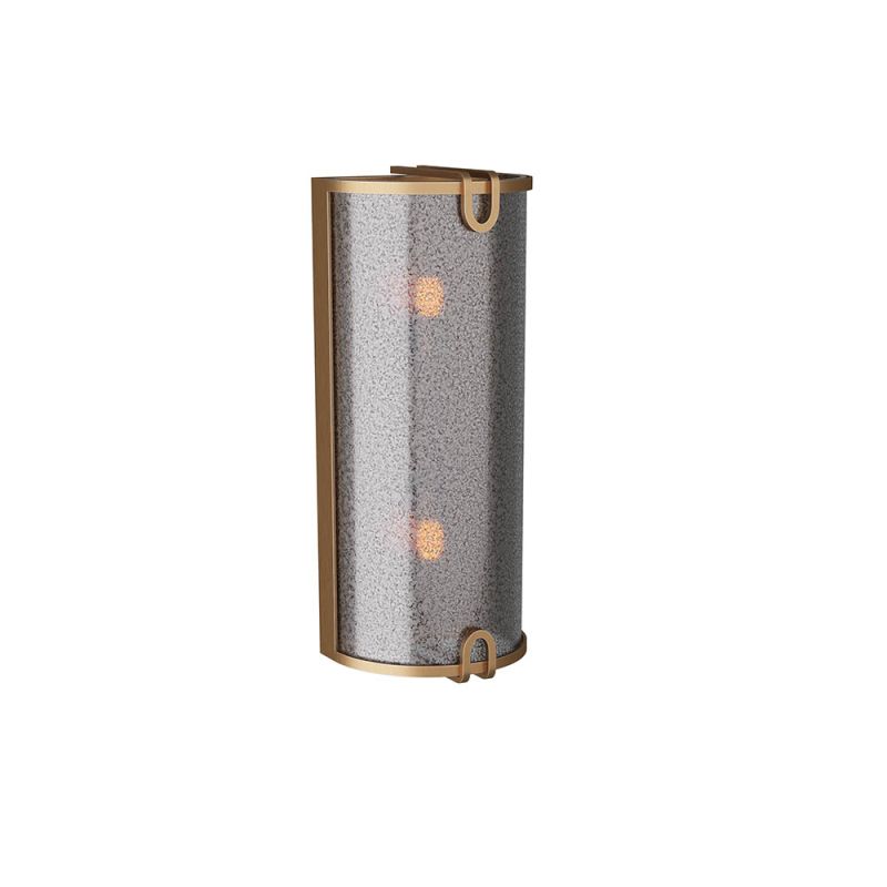 Mercury glass wall sconce with brass accents
