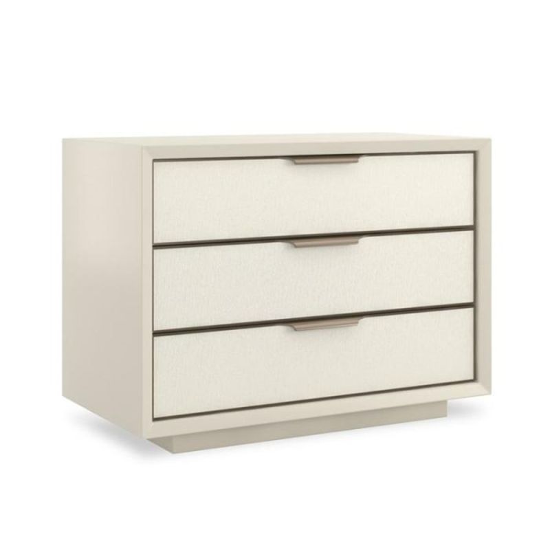 Chic and sleek bedside table with three drawers