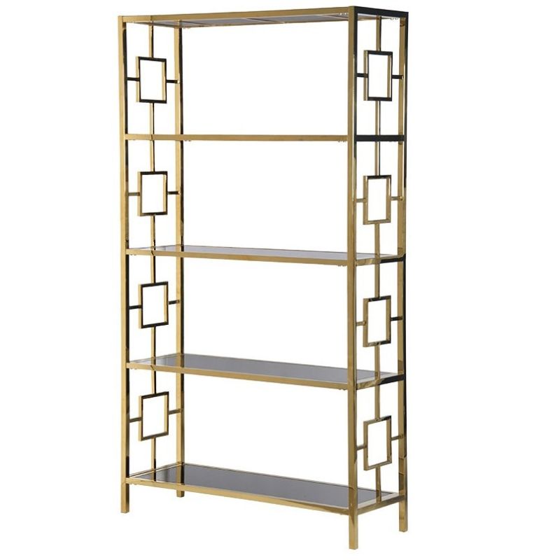 tall gold and black cabinet