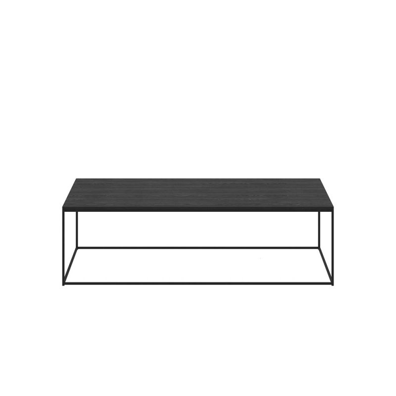 Chic low coffee table in dark black/brown finish
