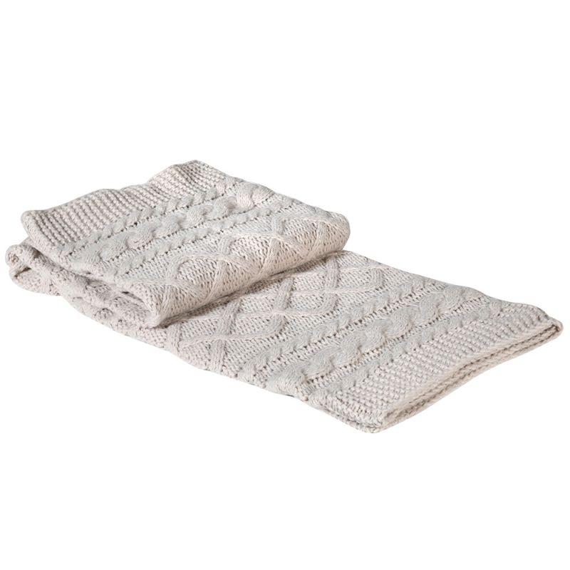 Cosy knitted throw