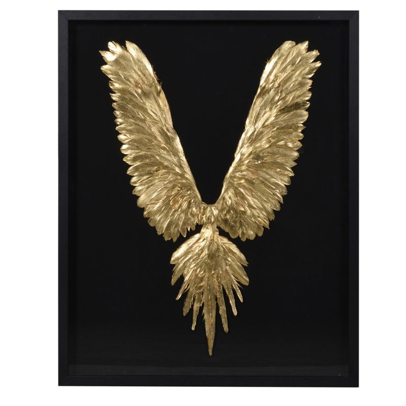 Framed Gold Feathers