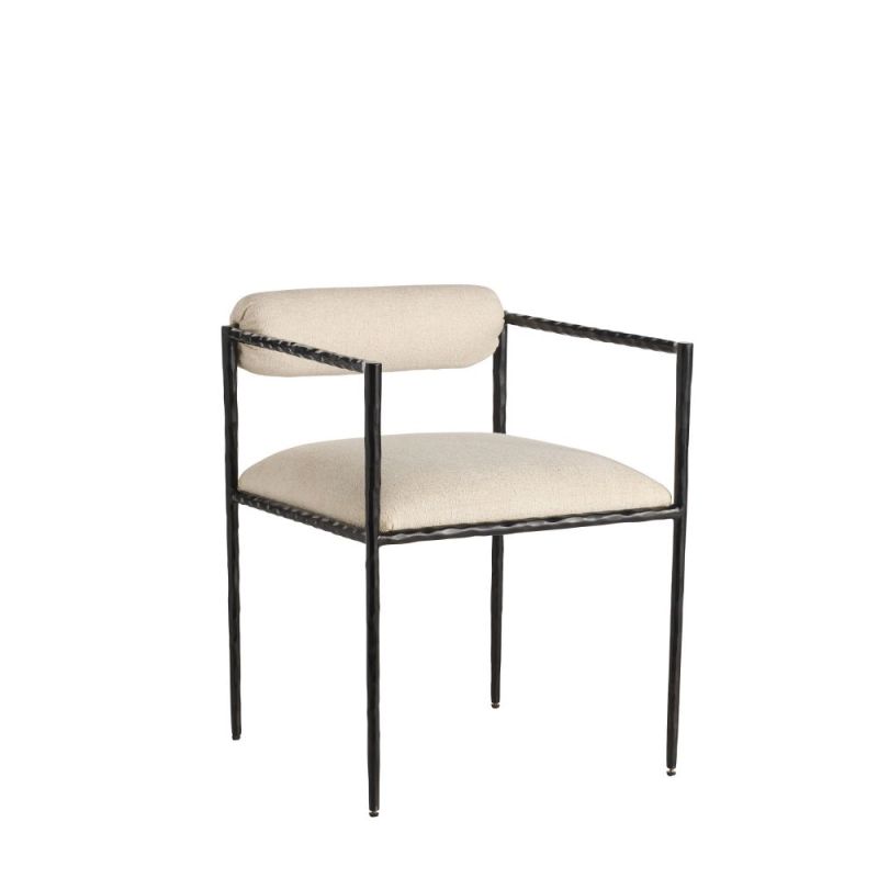 Elevate your space with the Barbana Chair in Oxford White. Stylish and versatile, it seamlessly blends comfort and modern design for any room.