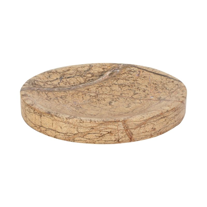 Brown vein marble tray