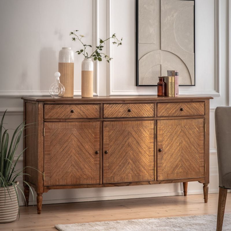 Sideboard with three drawers and three cupboards