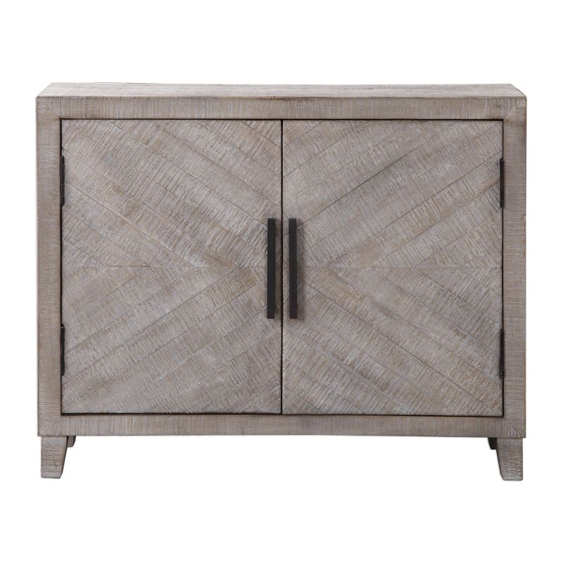A white washed accent cabinet by Uttermost