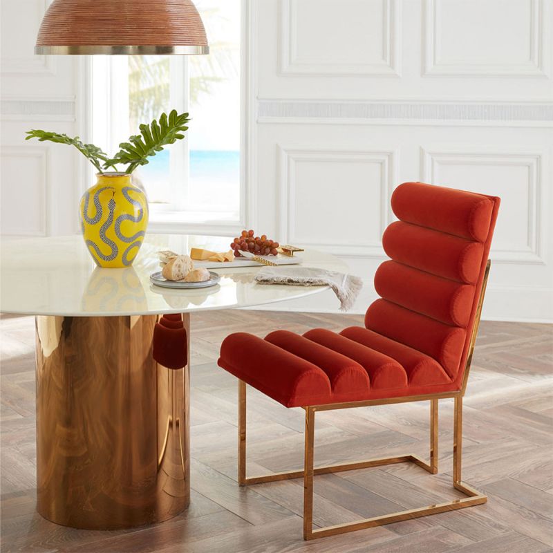 Jonathan Adler Goldfinger Channeled Dining Chair Dining Chairs