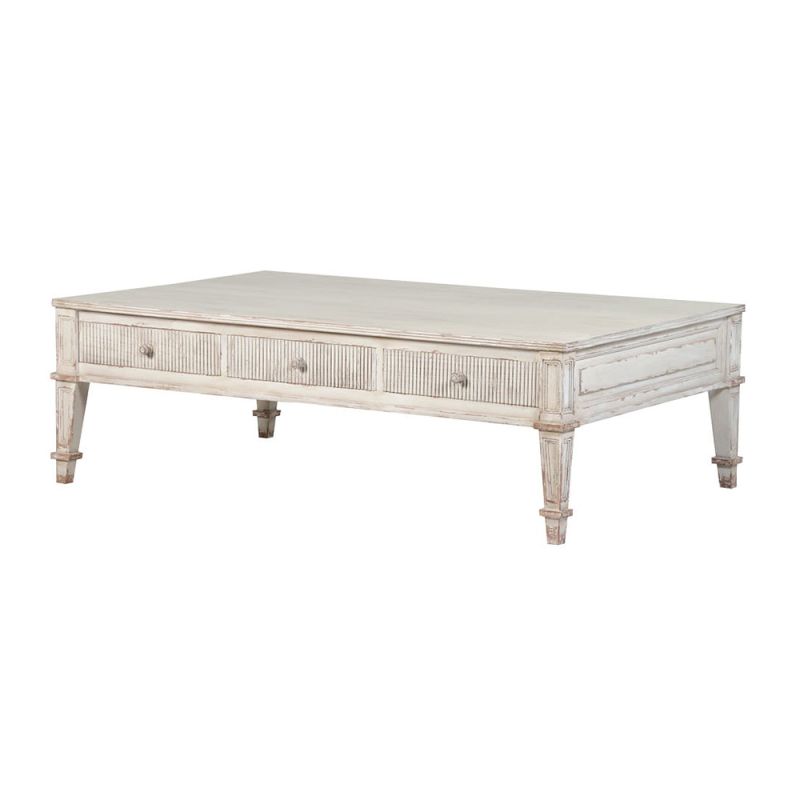 Luxurious French-style ribbed coffee table