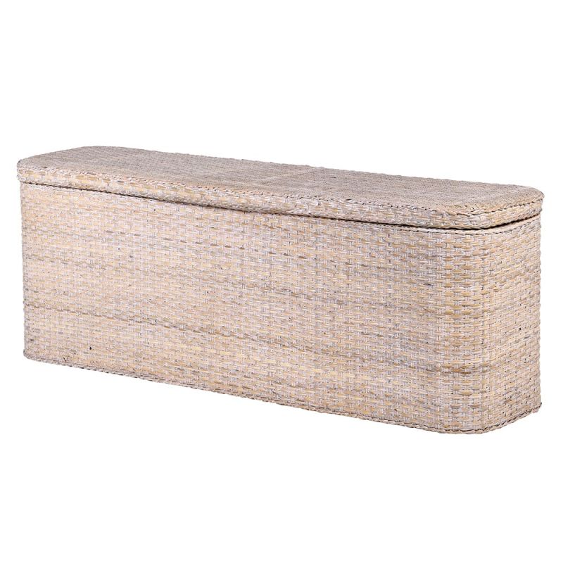 Large natural rattan storage box