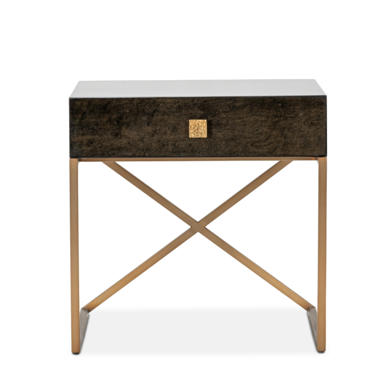 Brasswood Bedside Table