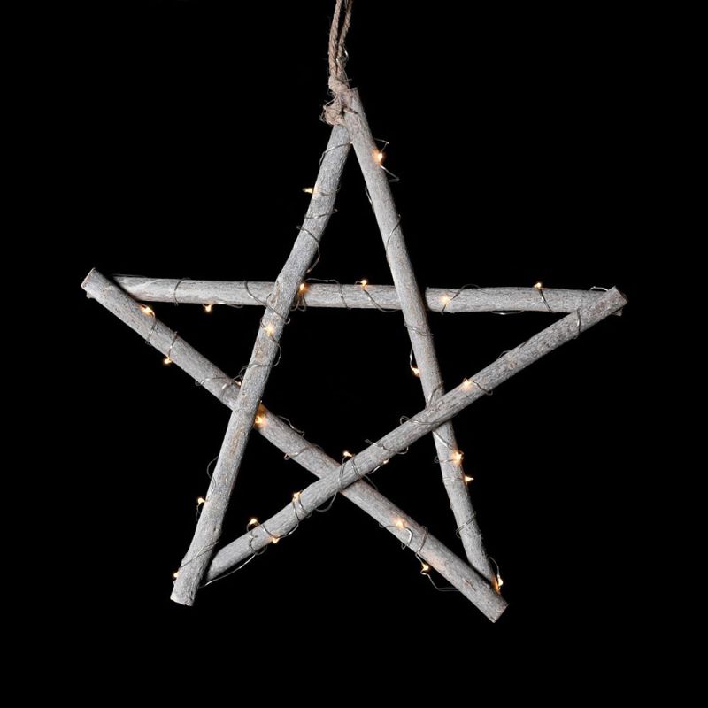 Simple and beautiful wooden star hanging accessory