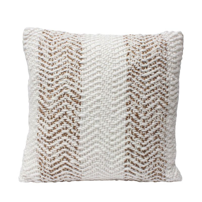 Luxury brown and white patterned cushion 