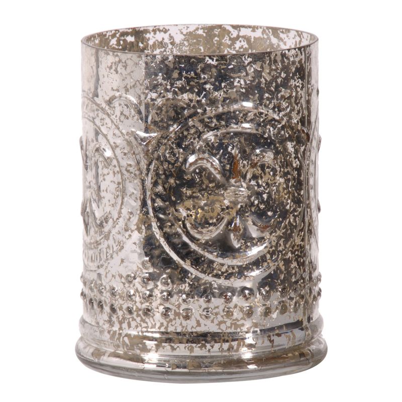 Glass Patterned Candle Holder