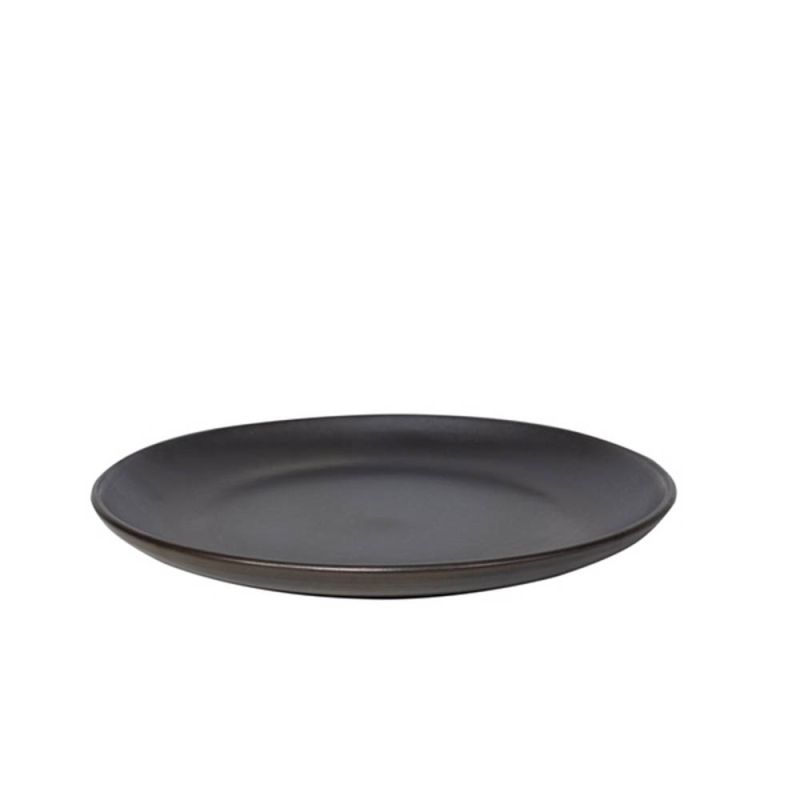 Stylish brown metallic glazed side plate