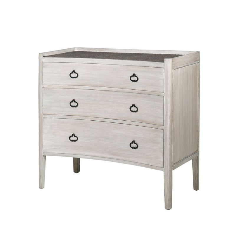 Stylish Scandi-inspired chest of drawers with tasteful rattan surface
