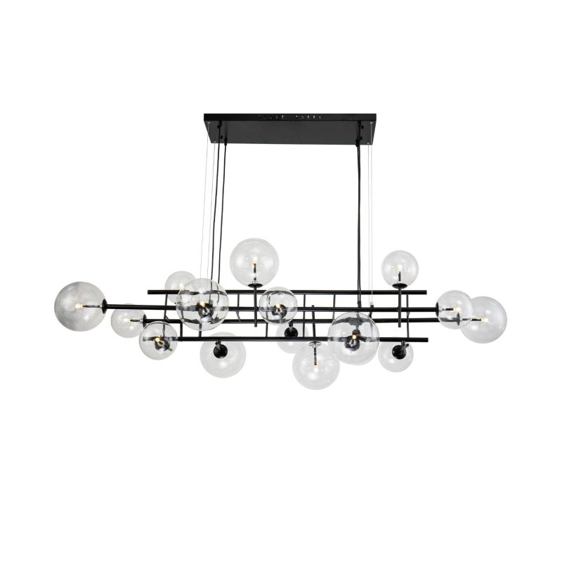 Icardi Pendant Lamp - Matte Black/Clear