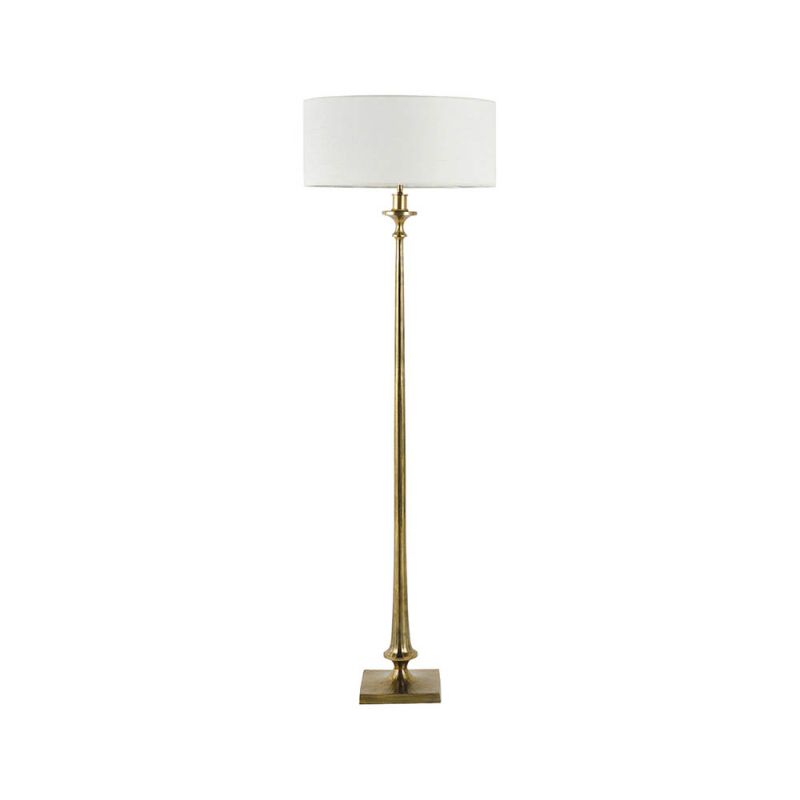 Elegant tall floor lamp in brass finish