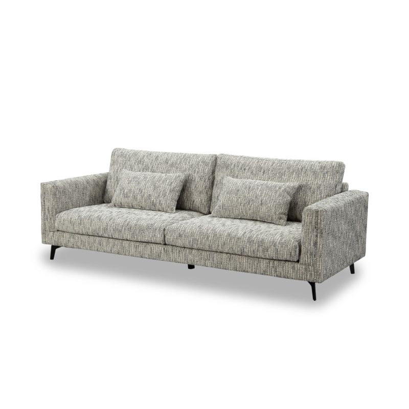 Bennett 3 Seater Sofa - Sherpa Grey/Black