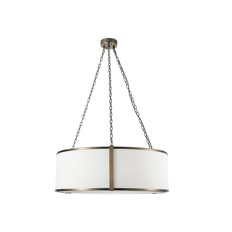 Baltimore Pendant Lamp - Antique Brass/White Linen