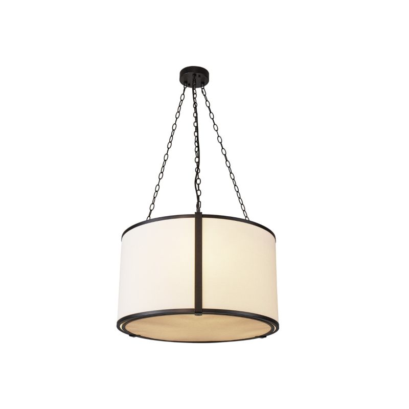 Baltimore Pendant Lamp - Matte Black/White Linen