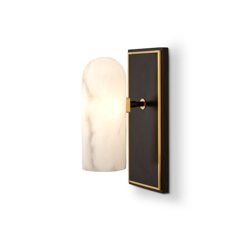 Amatti Wall Light - Alabaster, Black, Brass
