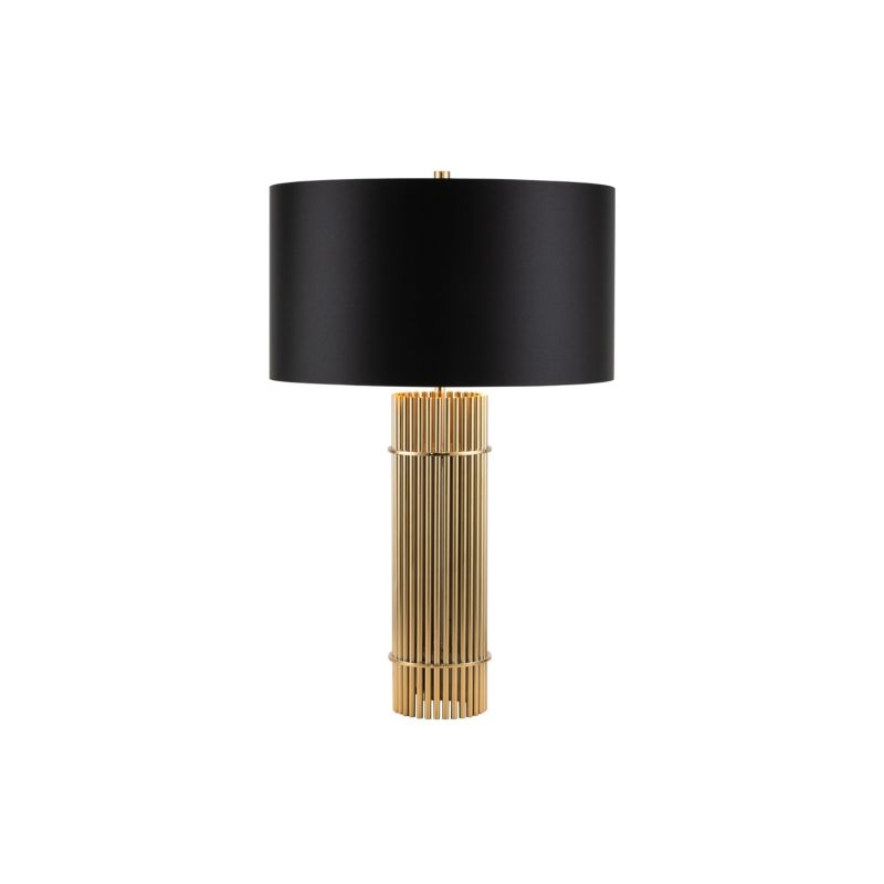 Bouquets Table Lamp - Polished Brass/Black Shade